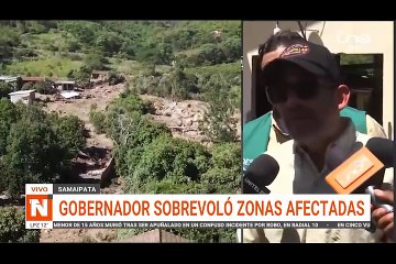Gobernador sobrevoló zonas afectadas