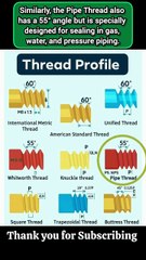 “All Thread Types Explained Simply 🔩 _ Metric, UN, Whitworth, Trapezoidal & More”#MechanicalEngineer