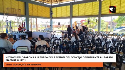 Vecinos valoraron la llegada del concejo deliberante al barrio Itaembé Guazú