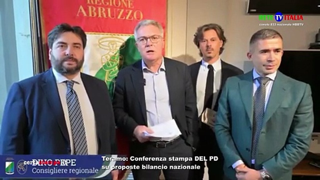 Conferenza stampa DEL PD su proposte bilancio nazionale