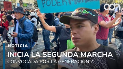 Inicia segunda movilización convocada por la Generación Z en la CDMX