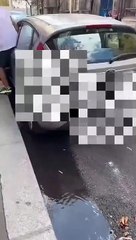 Un éboueur fait une remarque à un conducteur qui a jeté un mégot, regardez sa réaction