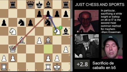 Gambito Smith-Morra. Sacrificio de Caballo en b5