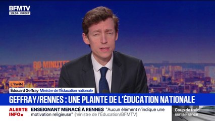 Enseignant menacé à Rennes: “J’ai demandé à la rectrice de porter plainte”, indique Édouard Geffray, ministre de l’Éducation nationale