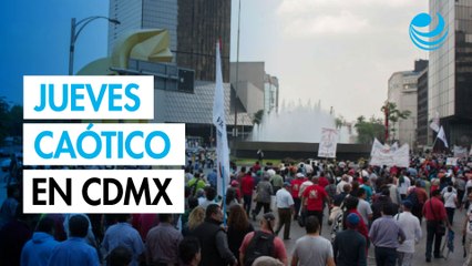 Jueves caótico por marchas, bloqueos y desfile de la Revolución