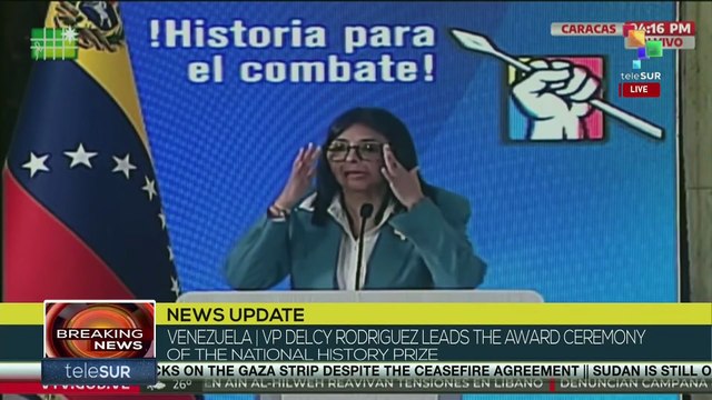 Venezuelan Vice-president Delcy Rodriguez leads National History Award Ceremony