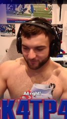 Cam Skattebo shotguns energy drink after reaching 1k Twitch subscribers