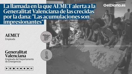 Aemet advierte a Emergencias de la Generalitat de "acumulaciones impresionantes" que pueden llegar "en forma de crecidas"