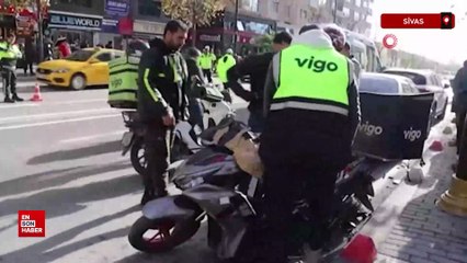 Sivas'ta motosiklet sürücüsünün dikkatsizliği kazaya neden oldu