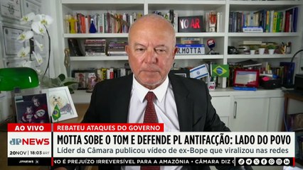 Motta sobe o tom e rebate ataques do governo sobre PL Antifacção: “Lado do povo”