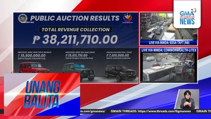 3 sa 7 mamahaling sasakyan ng mga Discaya, naisubasta; P38.2M na nalikom, ibabalik sa Bureau of the Treasury | Unang Balita