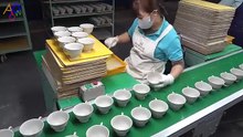 Luxury Teapot Teacup Manufacturing Process. 80 Year Old Korean Ceramic Factory
