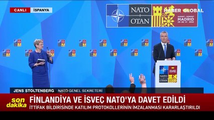 NATO Genel Sekreteri Stoltenberg: Tarihi bir karar aldık, Türkiye'ye teşekkür ediyorum