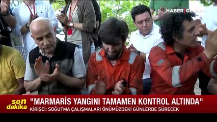 Yanan ağaçlar için gözyaşı döken orman gönüllüsünü Bakan Kirişçi teselli etti
