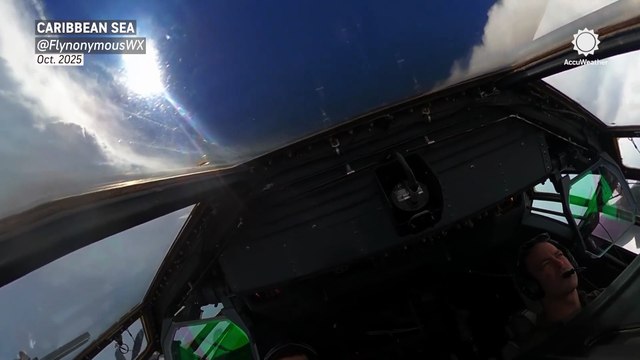 Hurricane hunter video shows massive scale of Hurricane Melissa before landfall