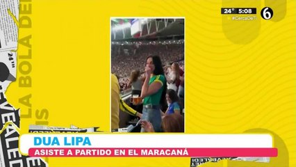 Dua Lipa sorprende en partido en el Maracaná