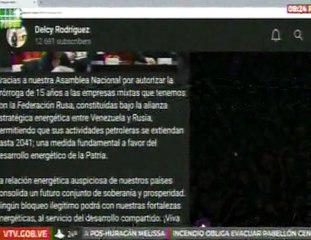 Vicepresidenta Rodríguez agradeció la prórroga de 15 años a empresas mixtas Rusia-Venezuela