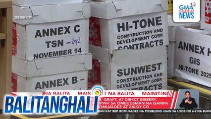 Mga reklamong plunder, graft at direct bribery, inirekomenda ng ICI at DPWH sa Ombudsman na isampa laban kina Rep. Martin Romualdez at Zaldy Co | Balitanghali