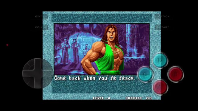 Fatal Fury 3 Andy Bogard vs Bob Wilson Andy Bogard é derrotado por Bob Wilson