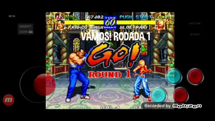 Fatal Fury 3 Franco Bash vs Blue Mary fala de vitória do Franco Bash em português