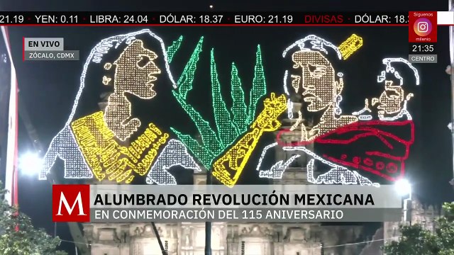 El Zócalo se ilumina: encendido monumental de luces por el 115 aniversario de la Revolución Mexicana