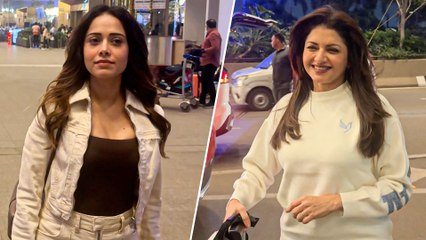 Bollywood Divas Nushrratt Bharuccha & Bhagyashree Rock Airport Casuals With Timeless Charm