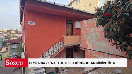 Beykoz'da 2 bina tahliye edildi! Korkutan görüntüler
