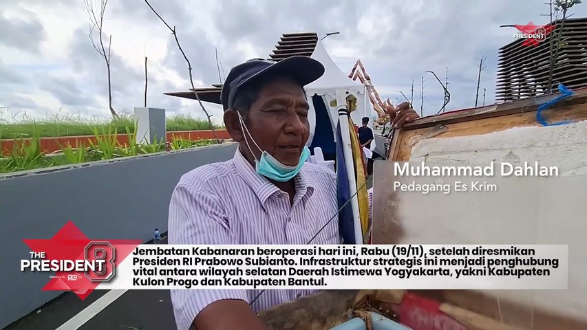 Jembatan Kabanaran Diresmikan Prabowo, Penjual Es Krim Kami Punya Akses Strategis Berjualan