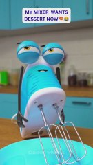 Recipe sabotage! My mixer couldn’t resist the sweets 😂🍬🤖 #animation #doods