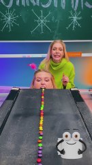 Epic skittles Xmas showdown! Who wins?! 🎄😆🌈 #challenge