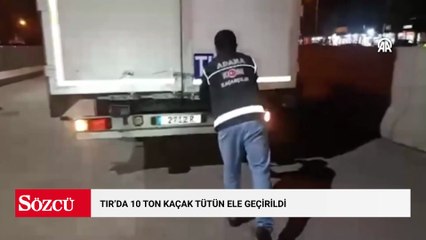 TIR'da 10 ton kaçak tütün ele geçirildi