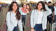 Rajesh Khanna–Dimple Kapadia’s Granddaughter Naomika Saran Spotted At Mumbai Airport