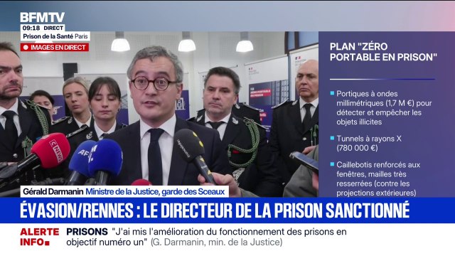 Évasion à Rennes: La prison n'est pas une activité ludique , affirme Gérald Darmanin
