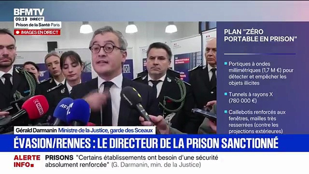 Évasion à Rennes: "Les consignes du ministre n'ont pas été respectées (...) Ce chef d'établissement ne peut pas rester en responsabilité", affirme Gérald Darmanin