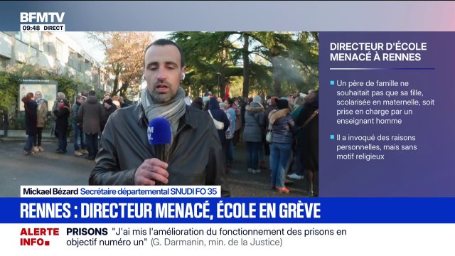 Directeur d'école menacé de mort à Rennes: La réaction des parents relève d'une école à la carte , selon Mickael Bézard secrétaire départemental SNUDI FO