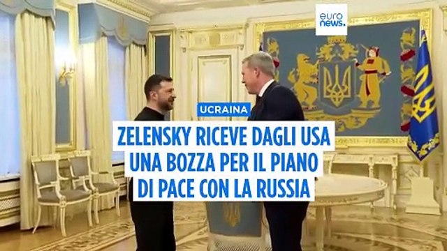 Guerra in Ucraina, Zelensky riceve dagli Stati Uniti una bozza del piano di pace con la Russia
