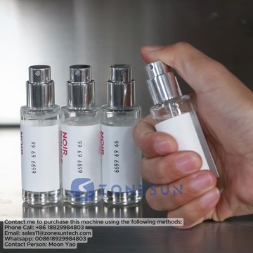 INTRODUCING ZONESUN ZS-DTYG11U FEA 15mm Automatic Tabletop Perfume Spray Caps Collar Ring Capping Crimping Machine