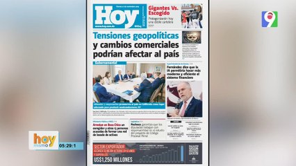 Titulares prensa dominicana viernes 21 de noviembre 2025 | Hoy Mismo