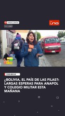¿bolivia, el país de las filas?: largas esperas para Anapol y Colegio Militar esta mañana