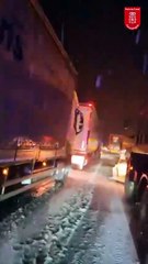 La Policía Foral interviene en la A-15 durante la nevada