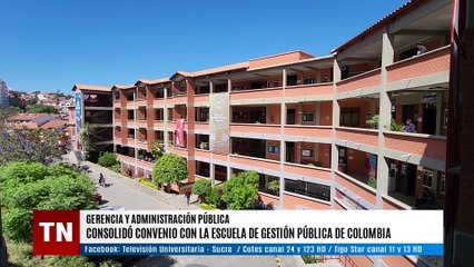 FIRMA DE CONVENIO DE LA CARRERA DE GERENCIA Y ADMINISTRACIÓN PÚBLICA Y LA ESCUELA DE GESTIÓN PÚBLICA DE COLOMBIA