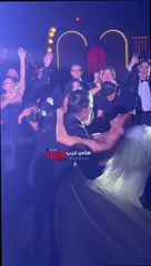 فيديو لحظة سقوط هادي الباجوري وعروسه في حفل زفافهما
