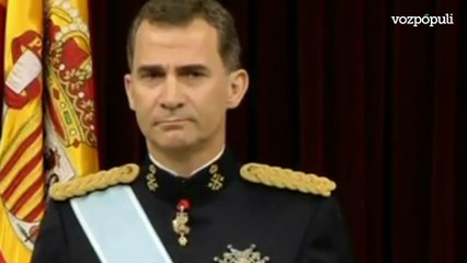 El momento de la coronación del Rey Felipe