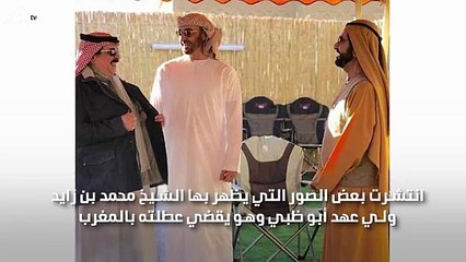 بالصور الشيخ محمد بن زايد ولي عهد أبو ظبي يمارس رياضة الصيد بالمغرب