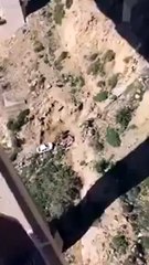 بالفيديو سقوط سيارة من اعلى كوبري الحلواني بالطائف ووفاة قائدها