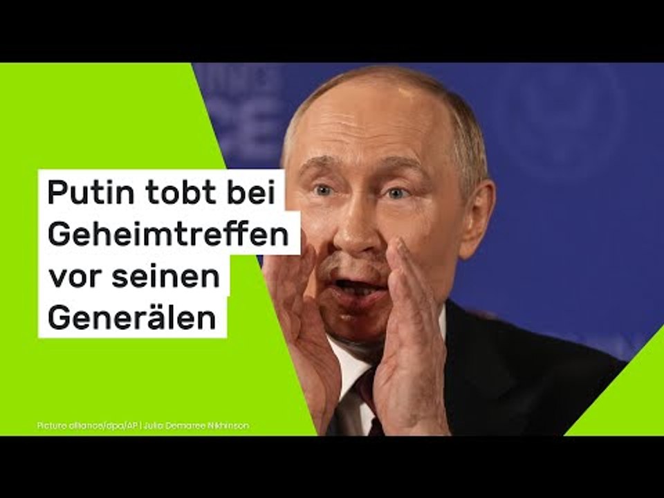 Wladimir Putin: Kremlchef tobt bei Geheimtreffen vor seinen Generälen