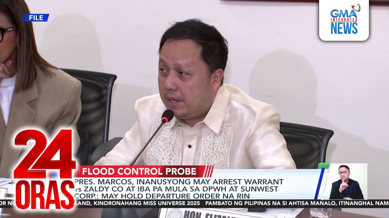 Pres. Marcos, inanunsyong may arrest warrant vs. Zaldy Co at iba pa mula sa DPWH at Sunwest Corp.; may hold departure order na rin | 24 Oras