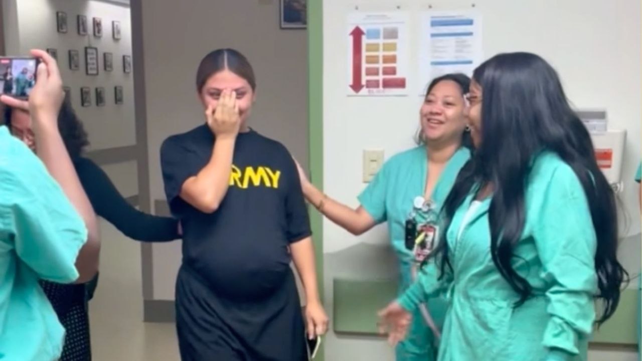 Pregnant Woman Struggling Financially Surprised When Coworkers Buy Her Entire Baby Registry | Happily TV