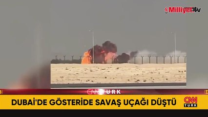Dubai'de Hindistan Hava Kuvvetleri'ne ait savaş uçağı düştü! Bölgeden dumanlar yükseliyor
