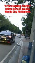 Free Flowing Traffic on United Nations Avenue in Manila City in the Philippines